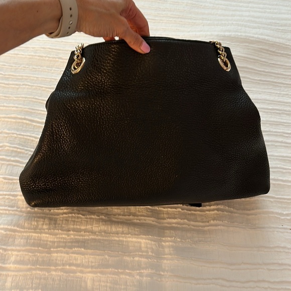 Gucci Pebbled Calfskin Medium Soho Chain Shoulder Bag Black - Picture 7 of 13